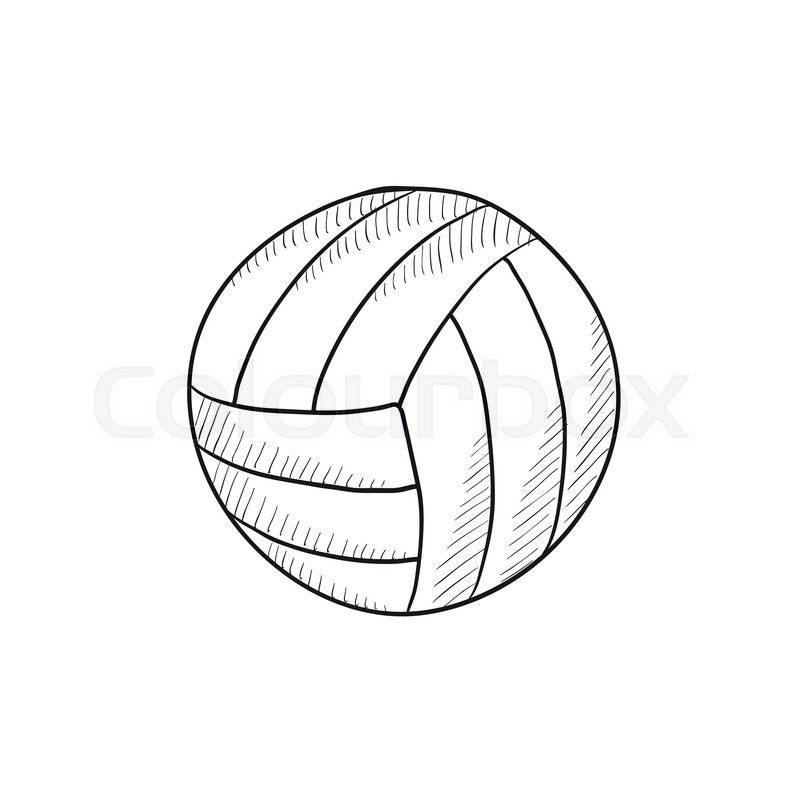 Drawing of a volleyball