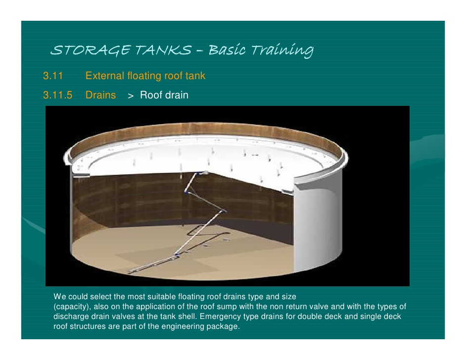 Fiberglass tank with bottom drain Ass