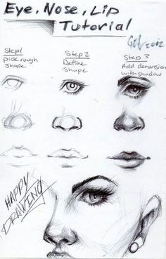 Double reccomend Instructions for drawing each facial feature