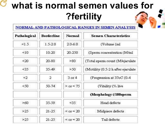Lock S. reccomend How much sperm is normal
