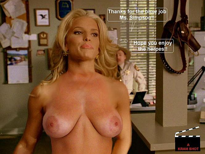 Jessica simpson naked tits and pusst